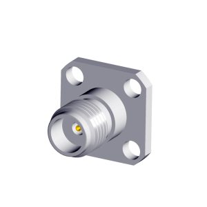 1.85mm Straight Female Connector, 4 Hole Flange with Accepts Pin, DC to 67GHz