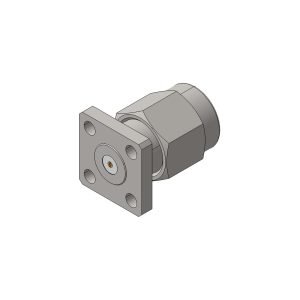 SMA Male 4 Hole Flange connector with Accept Pin type, DC to 27GHz