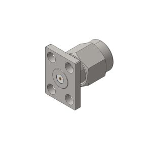 SMA Male 4 Hole Flange connector with Accept Pin type, DC to 27GHz