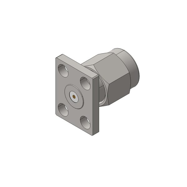 SMA Male 4 Hole Flange connector with Accept Pin type, DC to 27GHz