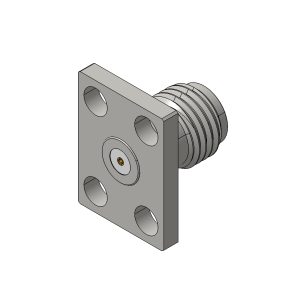 SMA Female Connector 4 Hole Flange with Accept Pin, DC to 27GHz.