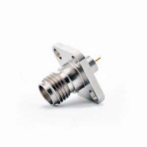 SMA Female 4 Hole Flange connector with Metal Through the Wall, DC to 27GHz