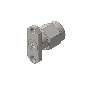 SMA Male 2 Hole Flange Connector, Accept Pin, DC to 27GHz.