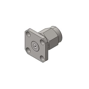 SMA Male 4 Hole Flange Connector, Accept Pin, DC to 27GHz.